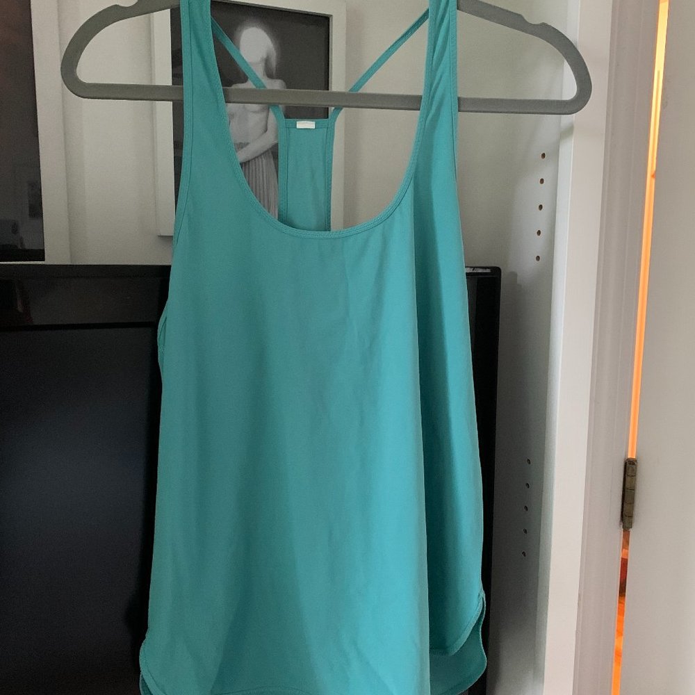 LULULEMON Water Bound Singlet Tank Top Turqouoise Size 8
